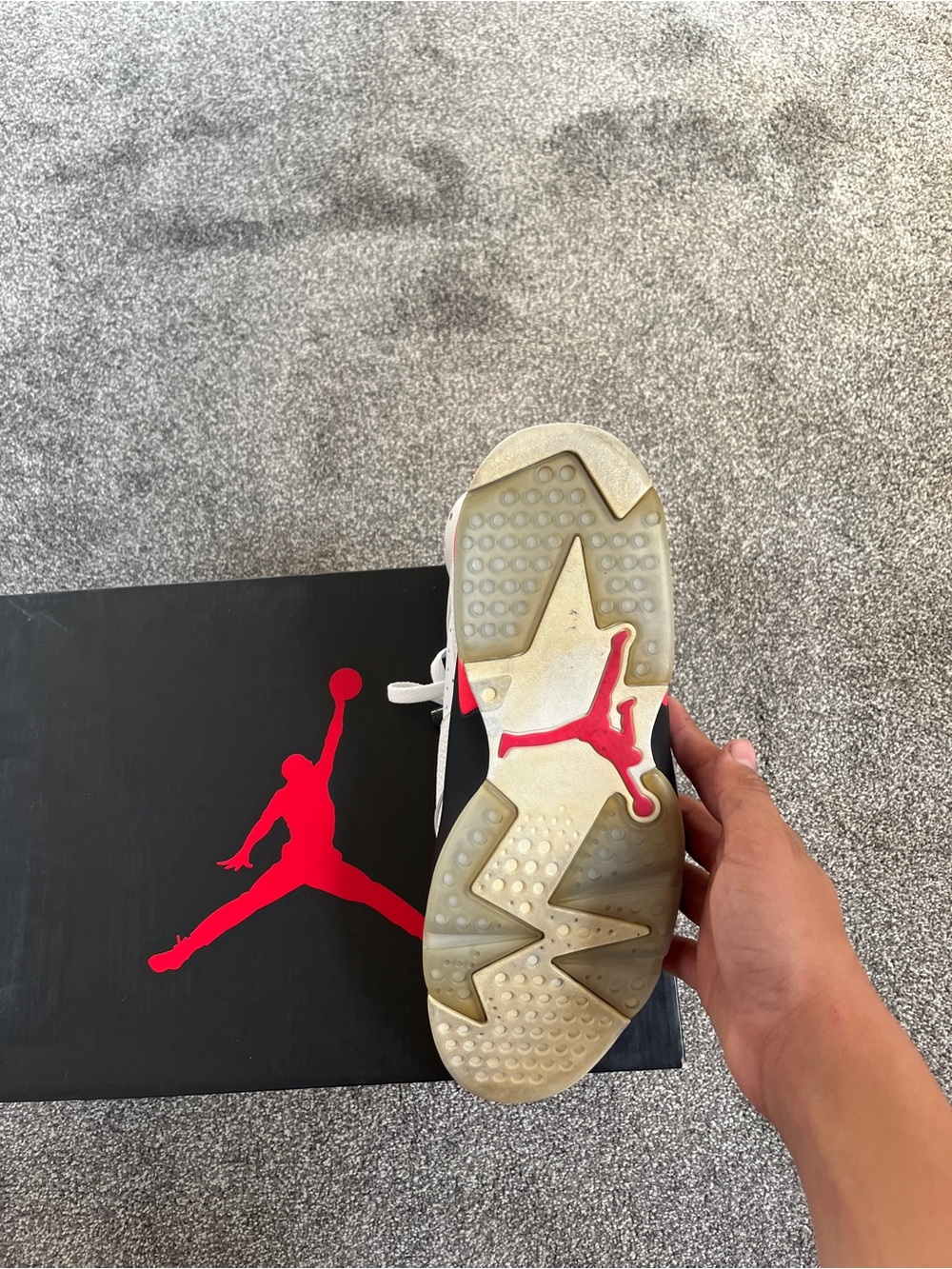 Jordan Retro Sneaker - Black, Red, White